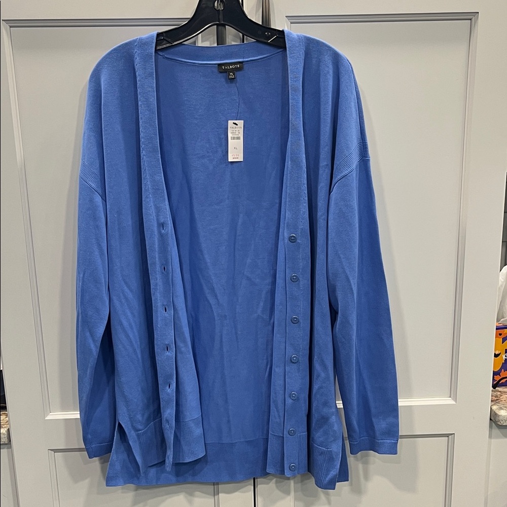 Talbots Vibrant Blue Cardigan Sweater